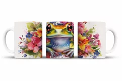 Frog Mug Wrap Sublimation Designs, 3d Mug, Bee Png