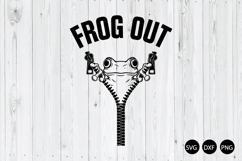Frog out SVG, Funny Frog SVG, Cool Frog SVG Product Image 1