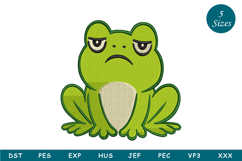 Frog Sitting Machine Embroidery Product Image 1