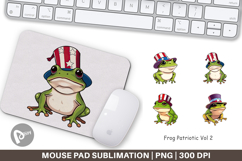 Mouse Pad Frog Patriotic Product Image 1