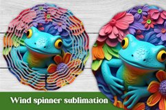 3d frog wind spinner sublimation design, 3d frog sublimation design, 3d wind spinner PNG, 3d frog sublimation.