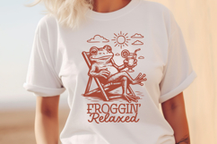 Froggin’ Relaxed SVG PNG Funny Summer Frog Clipart for Print Product Image 3
