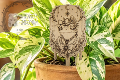 Gothic Plant Stake - Frog - SVG PNG Laser Cut - Garden Product Image 3