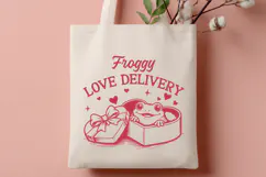 Froggy Love Delivery SVG Cute Frog Valentine SVG Love Frog Product Image 3