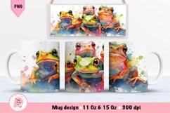 Frogs Mug Wrap Sublimation Designs, Frogs Mug Wrap, Frogs Png