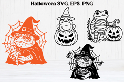 Scary Halloween frog SVG design | Halloween SVG Product Image 1