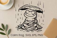 Cozy calm frog SVG design | Funny animal character SVG Product Image 1
