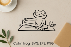 Cozy calm frog SVG design | Funny animal character SVG Product Image 1