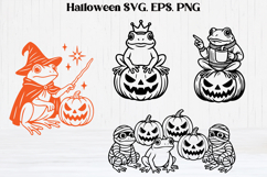 Scary Halloween frog SVG design | Halloween SVG Product Image 1