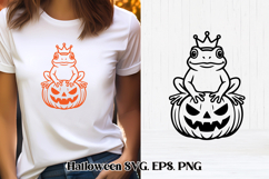 Scary Halloween frog SVG design | Halloween SVG Product Image 1