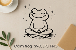 Cozy calm frog SVG design | Funny animal character SVG Product Image 1