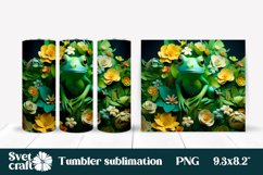 Frog flower tumbler wrap sublimation bundle design Product Image 3