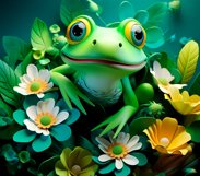 Frog flower tumbler wrap sublimation bundle design Product Image 4