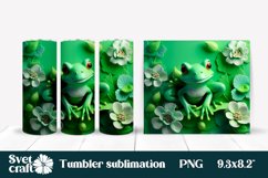 Frog flower tumbler wrap design Product Image 1