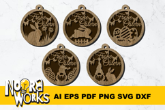 Frohe Ostern Door Wreath Svg Product Image 1