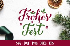 Frohes Fest SVG. Happy Holidays in German shirt design Product Image 1