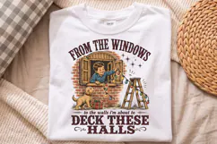 From The Windows To The Walls PNG, Funny Christmas Dog Shirt Product Image 4