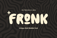FRONK playful bubble font, fun bubbly quirky cute bouncy kids font for logos, quotes, headers, and creative design projects – a happy handwritten display typeface full of joy and character&quot;