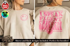 I speak fluent sarcasm | Funny T-shirt | SVG, DTF, PNG Product Image 3