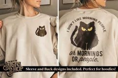 I don't like morning people| Funny T-shirt | SVG, DTF Product Image 3