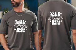 Front and Back Mockup, Comfort Colors 1717 Pepper Mockup, Product Image 1