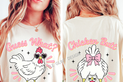 Guess What Chicken Butt SVG Bundle | Front and Back PNG Product Image 2
