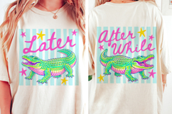 Later Gator PNG, After While Crocodile PNG Bundle Girly Kid Product Image 1