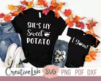 She's My Sweet Potato I Yam SVG, Couples Thanksgiving Product Image 2