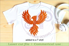 Phoenix bird detailed cut out wall sign design 2 Product Image 3