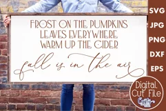 Fall Is In The Air Fall Farmhouse Sign Svg Product Image 1