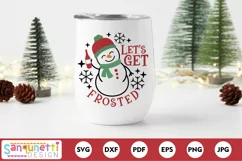 Let's get frosted Snowman Funny Christmas SVG Product Image 1