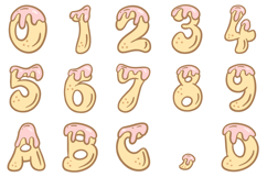 Frosted Donuts Alphabet Font Lettering ABC Cake SVG PNG Type Product Image 2
