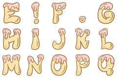 Frosted Donuts Alphabet Font Lettering ABC Cake SVG PNG Type Product Image 3