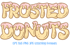 Frosted Donuts Alphabet Font Lettering ABC Cake SVG PNG Type by Squeeb Creative