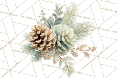 Frosted Florals Clipart PNG, Neutral Winter Botanicals Product Image 3