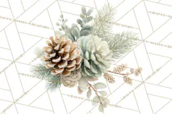 Frosted Florals Clipart PNG, Neutral Winter Botanicals Product Image 3
