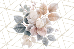 Frosted Florals Clipart PNG, Neutral Winter Botanicals Product Image 2