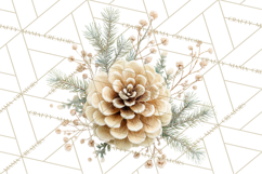 Frosted Florals Clipart PNG, Neutral Winter Botanicals Product Image 4