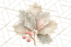 Frosted Florals Clipart PNG, Neutral Winter Botanicals Product Image 2