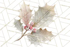 Frosted Florals Clipart PNG, Neutral Winter Botanicals Product Image 3