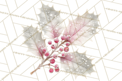 Frosted Florals Clipart PNG, Neutral Winter Botanicals Product Image 2