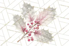 Frosted Florals Clipart PNG, Neutral Winter Botanicals Product Image 2