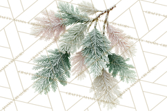 Frosted Florals Clipart PNG, Neutral Winter Botanicals Product Image 3