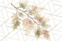 Frosted Florals Clipart PNG, Neutral Winter Botanicals Product Image 5