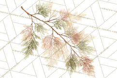 Frosted Florals Clipart PNG, Neutral Winter Botanicals Product Image 5
