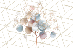 Frosted Florals Clipart PNG, Neutral Winter Botanicals Product Image 3