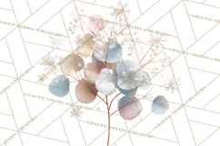 Frosted Florals Clipart PNG, Neutral Winter Botanicals Product Image 3