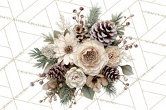 Frosted Florals Clipart PNG, Neutral Winter Botanicals Product Image 4