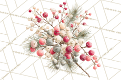 Frosted Florals Clipart PNG, Neutral Winter Botanicals Product Image 5