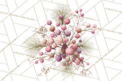 Frosted Florals Clipart PNG, Neutral Winter Botanicals Product Image 3